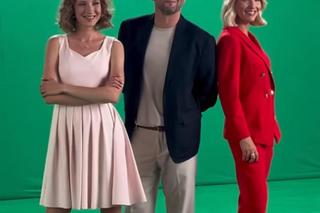 M jak miłość nowa czołówka po wakacjach 2024. Dorota (Iwona Rejzner), Bartek (Arkadiusz Smoleński), Natalka (Dominika Suchecka)