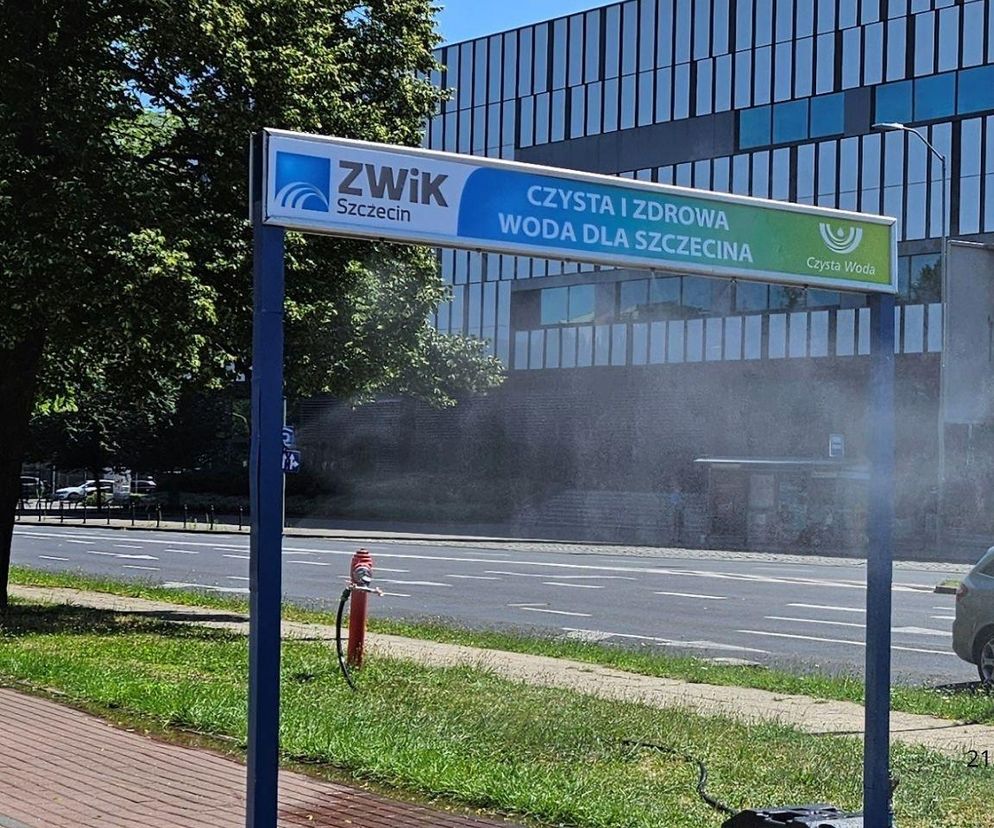 Upały w Szczecinie? Kurtyny wodne i publiczne poidełka mają pomóc mieszkańcom