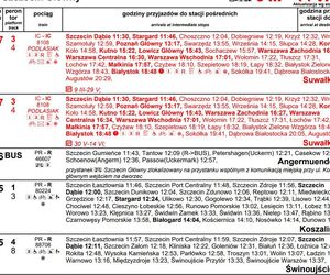 Nowy rozkład jazdy PKP Szczecin Główny marzec 2025 