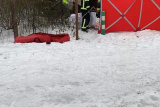 Śmiertelny wypadek w Lidzbarku. Bus uderzył w drzewo. Nie żyje młoda kobieta