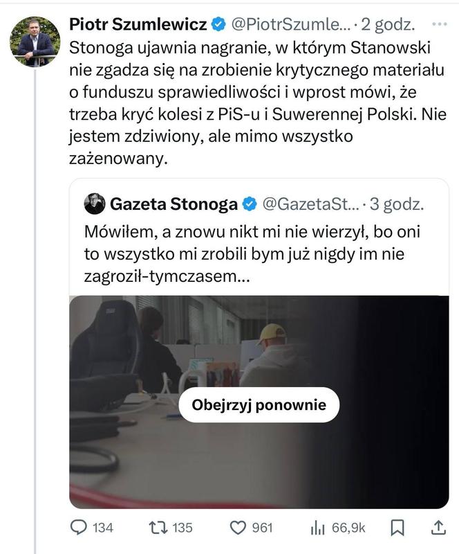 Krzysztof Stanowski srogo zakpił ze Zbigniewa Stonogi. Komentarze z Portalu X