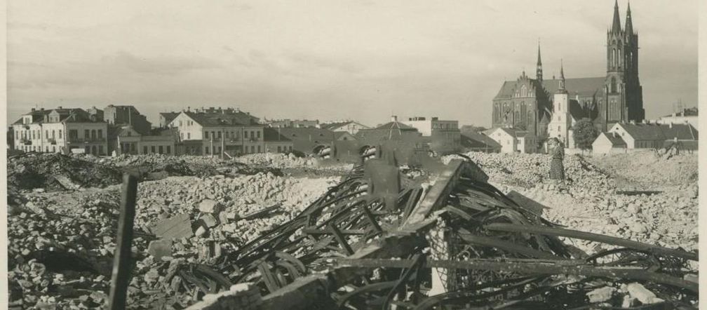 Białystok zniszczony po II wojnie światowej