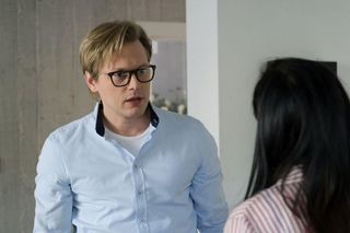 M jak miłość odc. 1879. Radek (Philippe Tłokiński), Iza (Adriana Kalska)