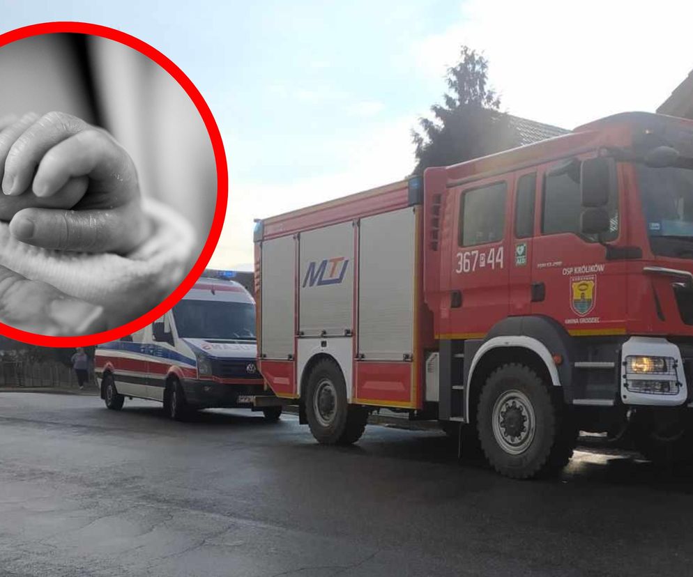 Noworodek zaczął się krztusić i sinieć! Błyskawiczna reakcja strażaków, zachowali zimną krew!