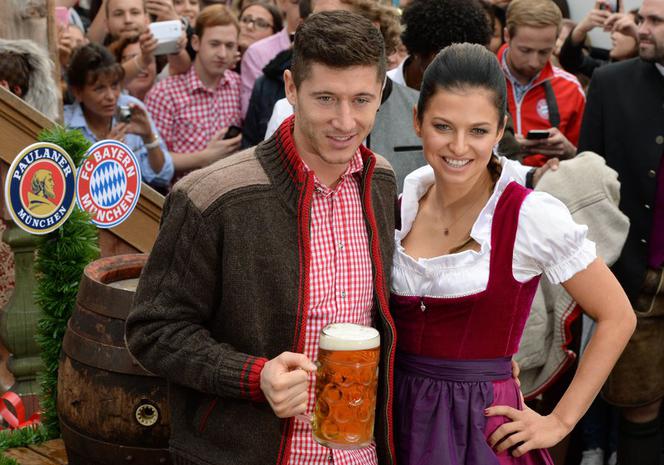 Robert Lewandowski przed meczem Polska Niemcy - Bayern Monachium na Oktoberfest
