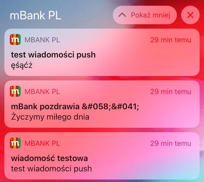 Problemy z aplikacją mBank