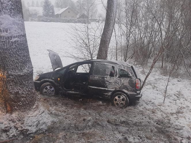 Wypadek w Pakoszach. Straciła panowanie nad autem i uderzyła w drzewo [FOTO]