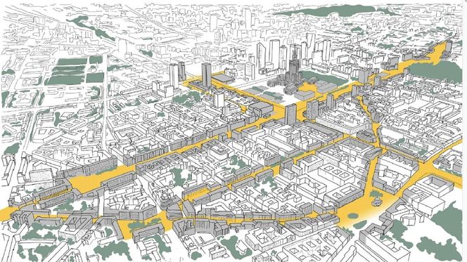 Obszar zmian planowanych w ramach projektu Nowego Centrum Warszawy