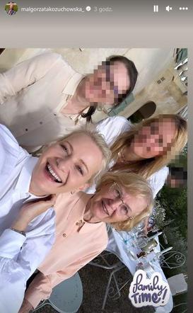 Małgorzata Kożuchowska z mamą i siostrami