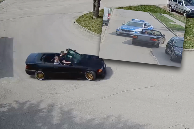 Kierowca BMW próbował driftu na oczach policji