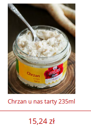 Za słoik chrzanu zapłacimy 15,24 zł