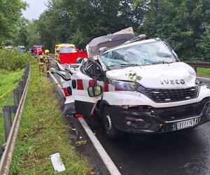 Dolny Śląsk. Drzewo spadło na busa. 56-latek nie żyje, cztery osoby są ranne 