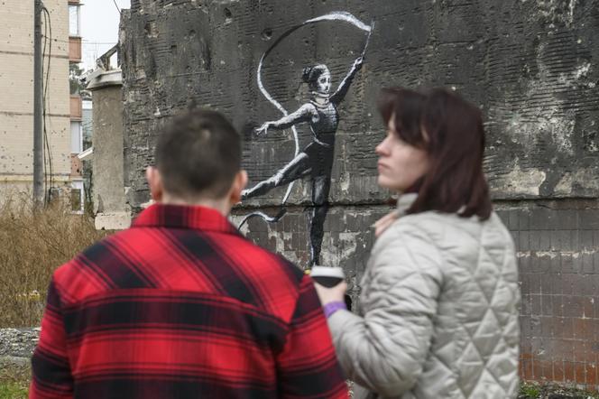 Banksy tam był. Powstała seria ulicznych graffiti w Ukrainie