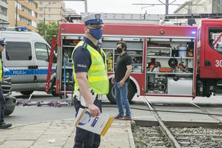 Wypadek na skrzyżowaniu Grójeckiej z Wawelską