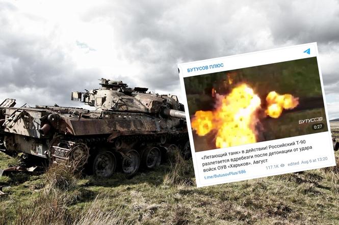 Rosyjski czołg doszczętnie zniszczony. Na oczach żołnierzy rozpadł się jak domek z kart! [VIDEO]