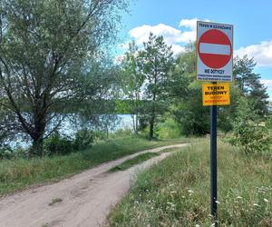 Przy zbiorniku wodnym na Zaborowie w Lesznie powstaje ścieżka rowerowa