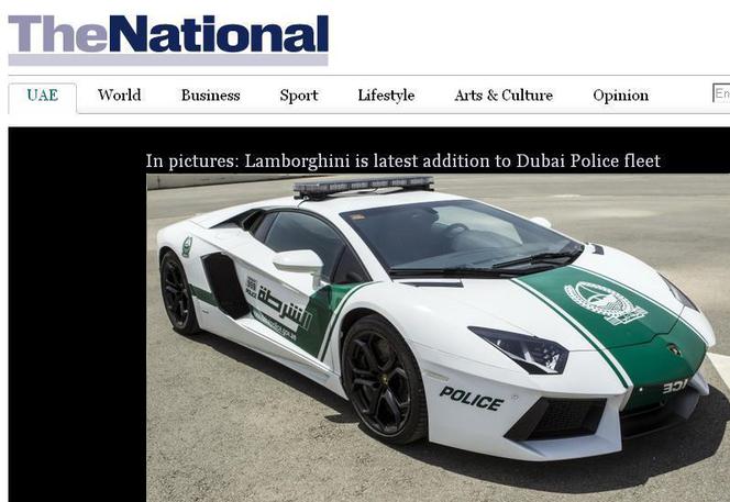 Lamborghini Aventador police Dubai