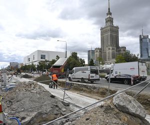 Remont torowiska na ul. Marszałkowskiej (sierpień 2025)