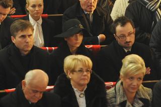 Joanna Mucha na pogrzebie Włodzimierza Smolarka