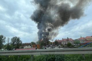 Pożar dachu budynku Akademii w Gorzowie