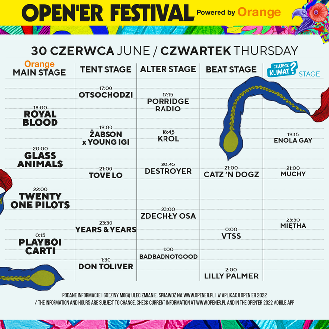 Open'er Festival 2022 - dzień 2