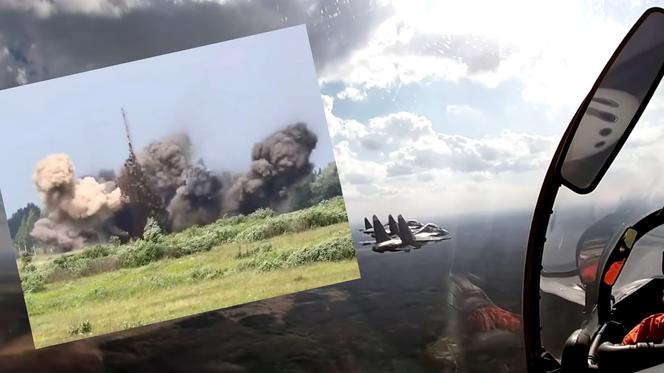 Bombardowanie w pobliżu granicy Polski - ZOBACZCIE WIDEO z ćwiczeń rosyjskich myśliwców [WIDEO]