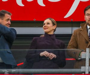 Marta Nawrocka na meczu Polska - Holandia