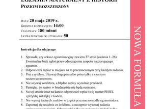 Matura 2019. Historia poziom rozszerzony. Arkusz CKE