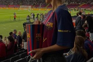 Anna Lewandowska na meczu Barcelony