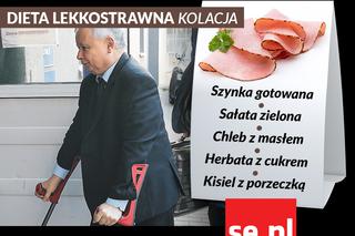 Dzisiejszy obiad Kaczyńskiego w szpitalu. Będziecie mu zazdrościć!