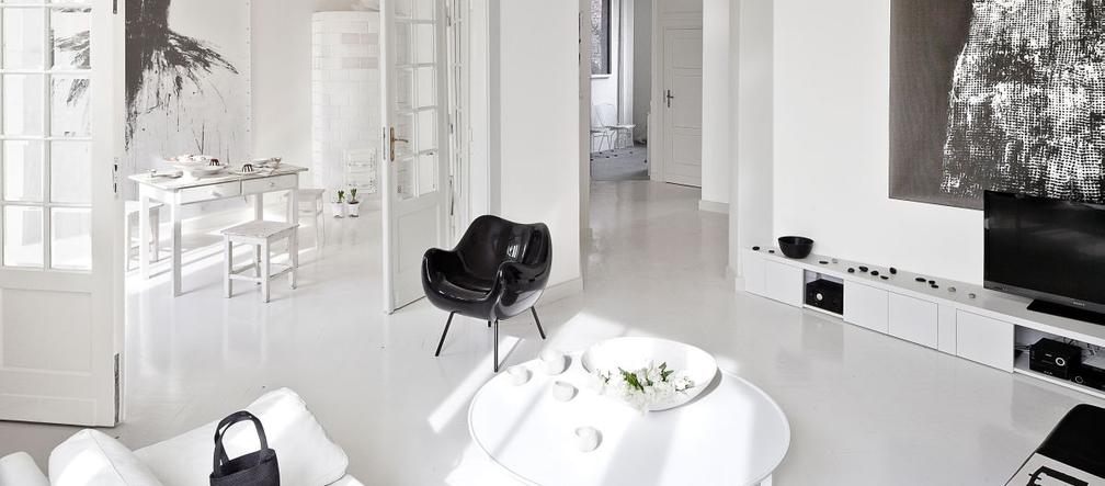 Czarno - biały salon