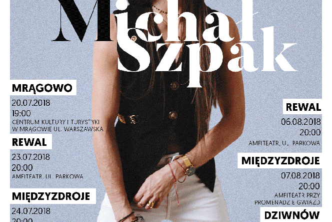 Michał Szpak - koncerty lato 2018. Gdzie i kiedy wystąpi?