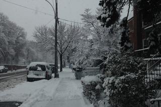 zima, NYC, Nowy Jork, śnieżyca, 