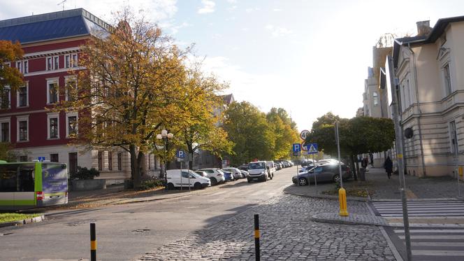 Kolorowe drzewa i klimatyczne kamienice. Ta ulica w Olsztynie zachwyca jesienią