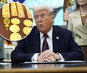 Trump chwali się złotem w Gabinecie Owalnym. Goście wariują, gdy widzą ten blask 