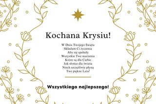 Życzenia imieninowe dla Krystyny. Piękne i gustowne kartki do wysłania 13 marca