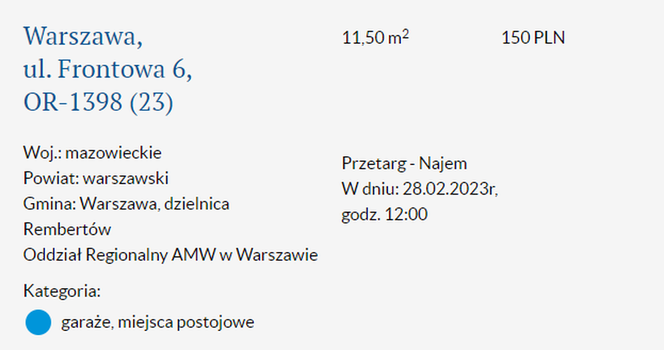 Oferta Agencji Mienia Wojskowego