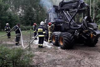 Pożar maszyn do wycinki drzew