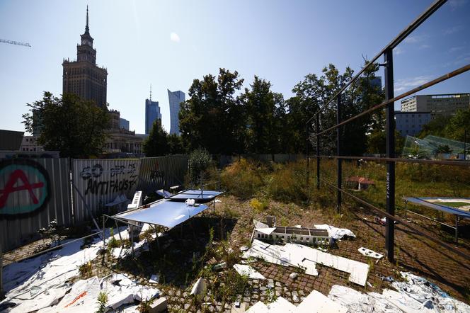 Dawny Park Miniatur – widok w stronę Pałacu Kultury i Nauki