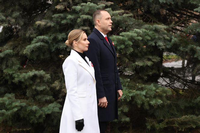 Marta Nawrocka w czasie obchodów Narodowego Święta Niepodległości