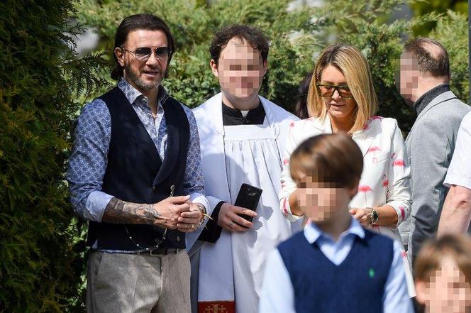 Radosław Majdan i Małgorzata Rozenek-Majdan ze święconką