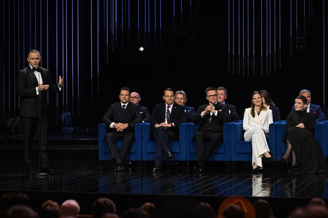 Rafał Trzaskowski i Radosław Sikorski na uroczystej gali po Konkursie Chopinowskim