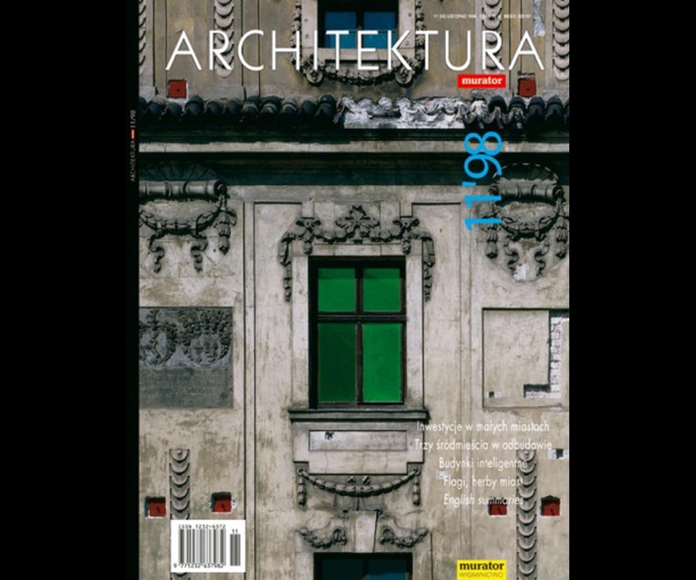 Okładka Miesięcznik Architektura 11/1998