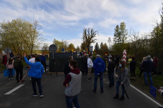 Protest na granicy polsko-niemieckiej w Rosówku