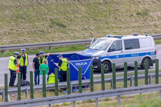 Tragedia na autostradzie A2 w okolicy Krzesin. Nie żyje motocyklista