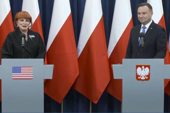 Andrzej Duda i Georgette Mosbacher