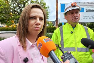 Wielki dźwig stanął przy pływalni Akwawit w Lesznie. Rusza ostatni etap rozbiórki 