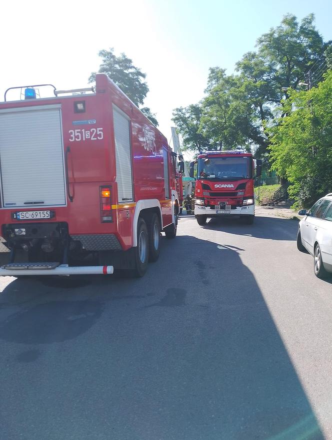 Pożar samochodów we Wrzosowej. Ogniem objęte były samochód osobowy i dostawczy