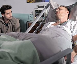 Pierwsza miłość odc. 4068. Janek (Maciej Mikołajczyk), Kacper (Damian Kulec)