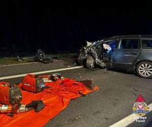 Poważny wypadek na S10 pod Toruniem. 5 osób poszkodowanych